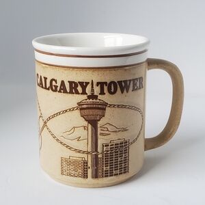 Vintage Calgary Tower Ceramic Stoneware Coffee Cup Mug Made in Japan